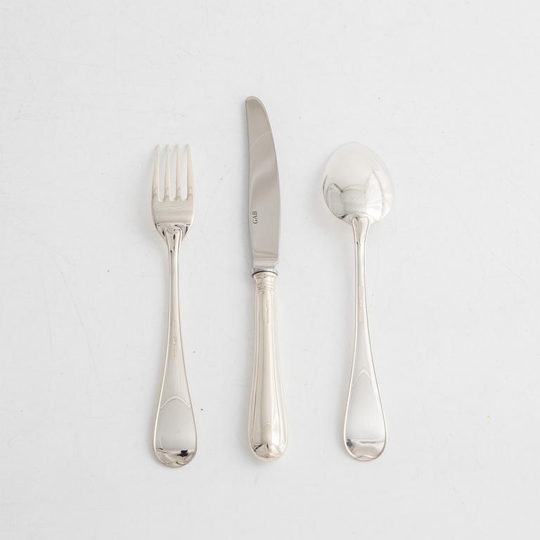 A 26 -piece silver flatware set, "Svensk Rund2, GAB & Mema, Sweden, 1994-2010.