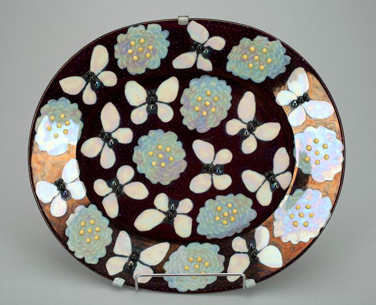 VATI, keramiikkaa, "Butterfly", sign. Birger Kaipiainen, nro 186/300, Arabia Art Made in Finland 1982.