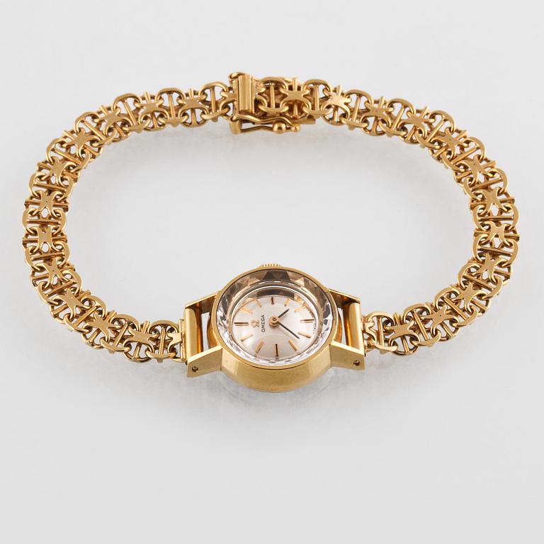 ARMBANDSUR, dam, Omega, 18 k guld.