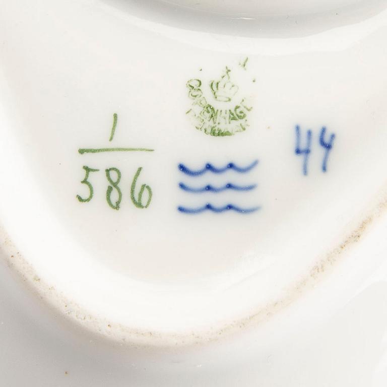 Såsskål Musselmalet Halvblonde Royal Copenhagen Danmark 1900-talets första hälft.
