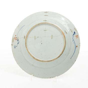 Tallrikar, fyra stycken, porslin, Kina, Qingdynastin, 1700-tal.