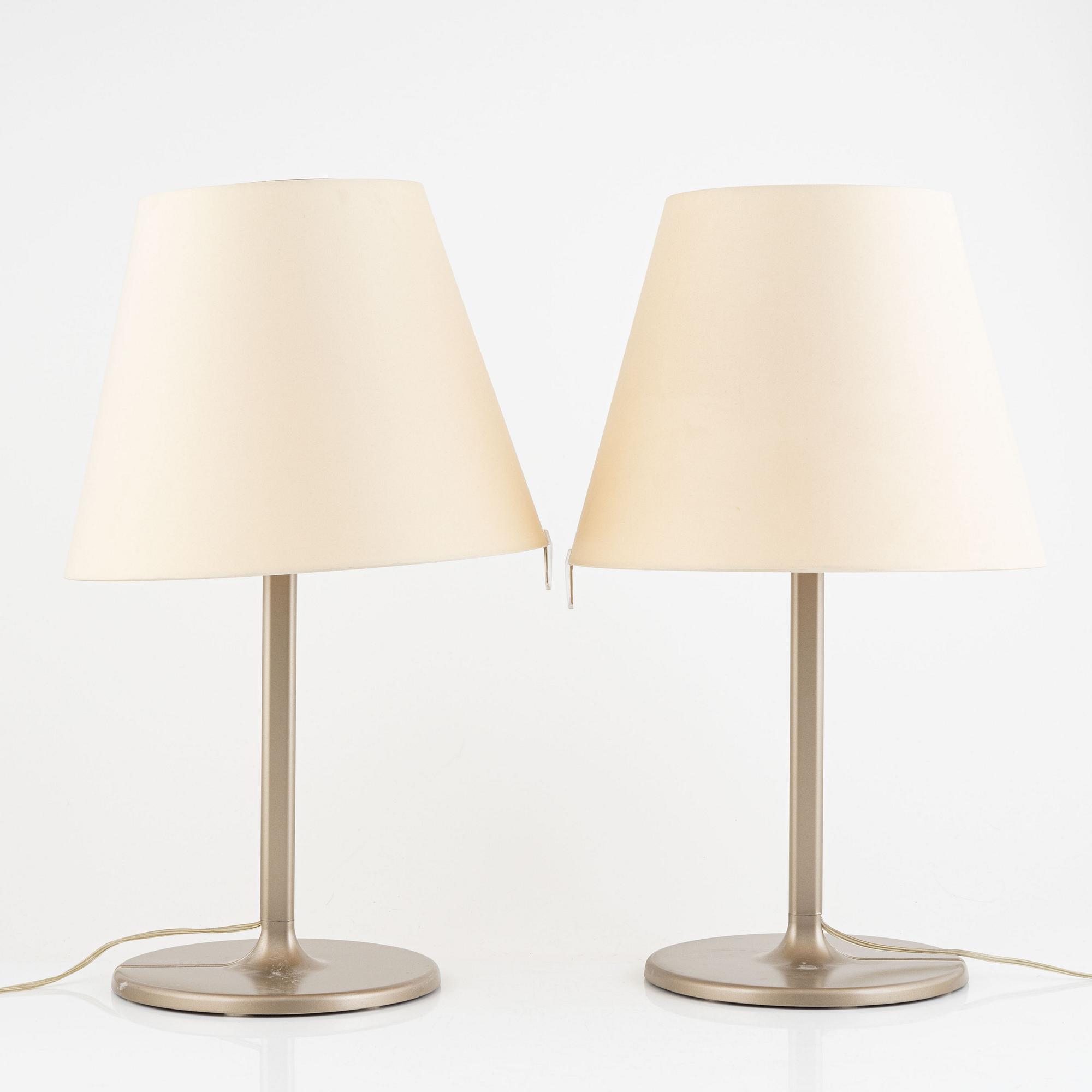 Adrien Gardère, a pair of 'Melampo' table lights, Artemide, Italy, 21st Century.