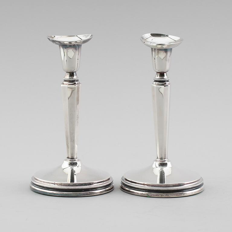 LJUSSTAKAR, 1 par, silver, Mema, Löfman, 1993.
