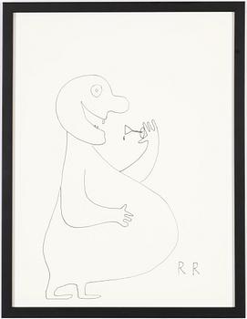 Roger Risberg, indian ink drawing, signed. Executed in 2008.