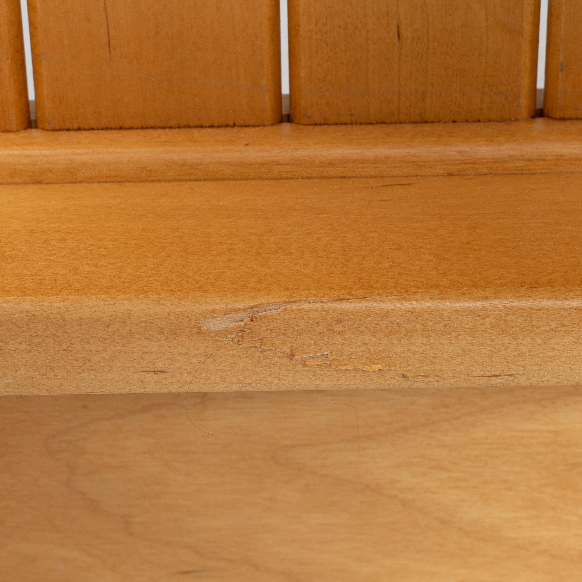 An 'Ulrika' birch headboard and foot end, by Carl Malmsten for Åfors, second half of the 20th Century.