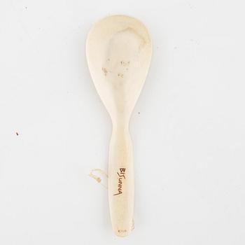 Knife, kuksa, and spoon, signed by, among others, Nikolaus Fankki.