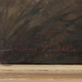 OKÄND KONSTNÄR, olja på duk, bär signatur, England, omkring 1900.