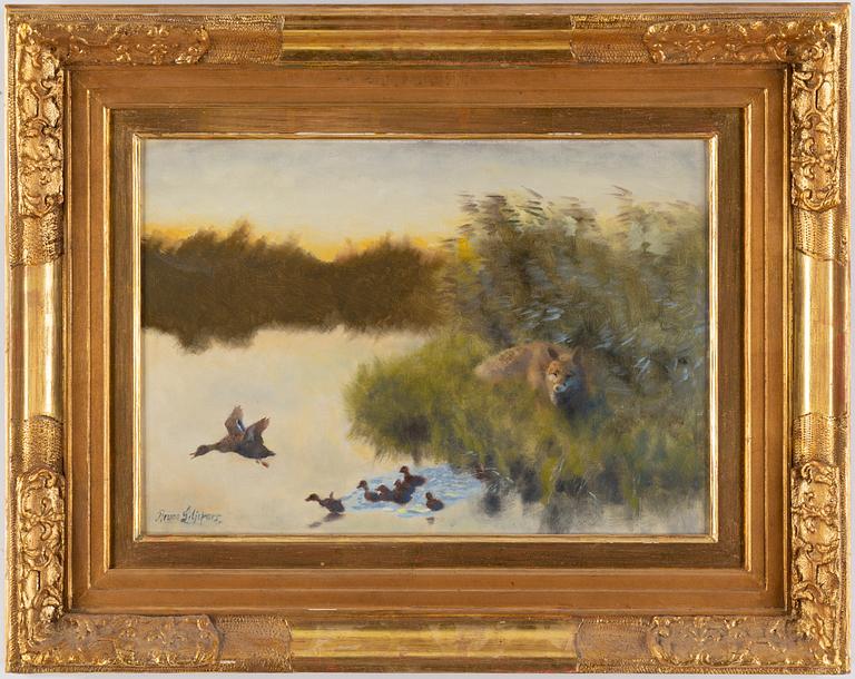 BRUNO LILJEFORS, oil on canvas, signed.