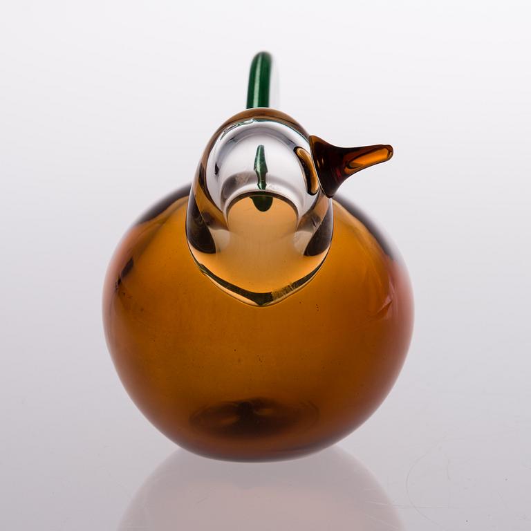 GLASS BIRD. Sorja. Signed Oiva Toikka, Nuutajärvi. Mid 1990s.