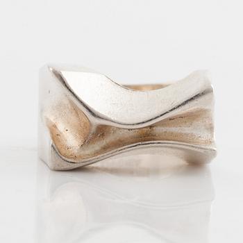 Björn Weckström, sterling silver "Sirene" ring, Lapponia 1986.