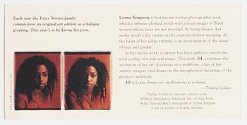 Lorna Simpson, multipel, 1994, Peter Norton Family Christmas Project 1994.