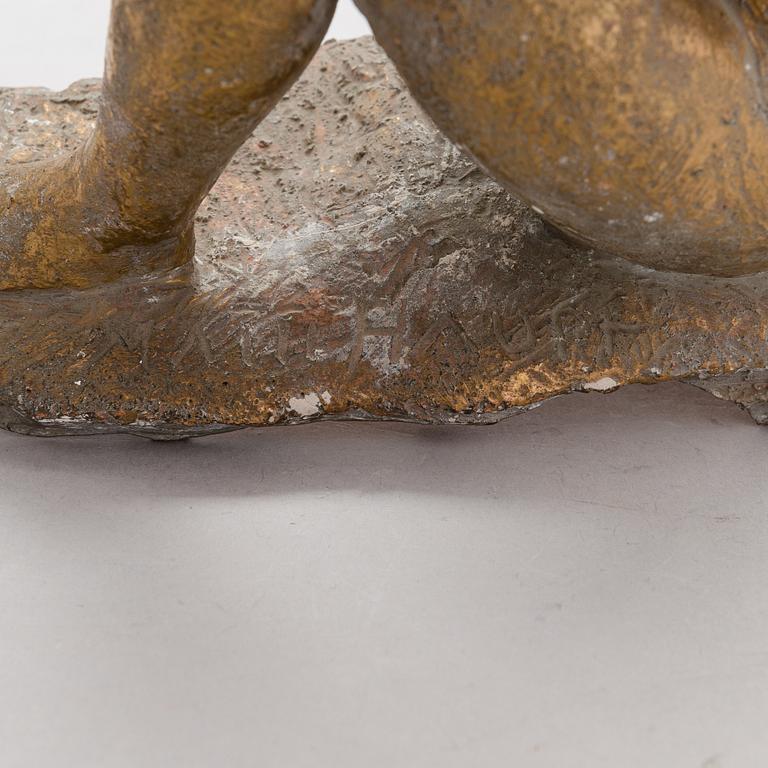 Matti Haupt, A gilt terracotta sculpture by Matti Haupt.