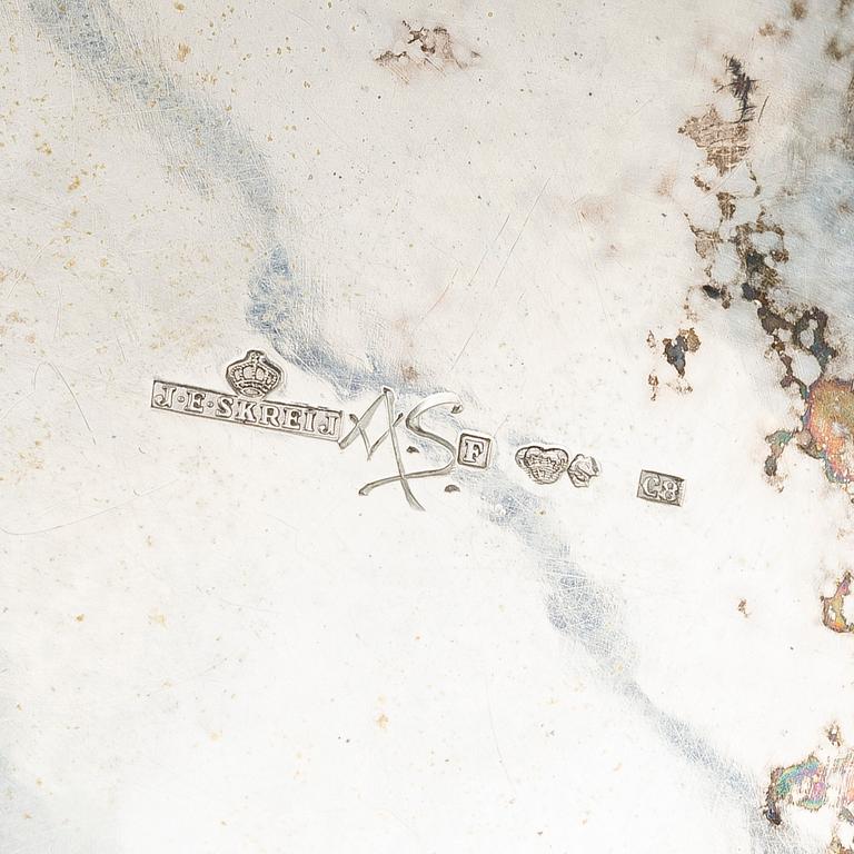 A Swedish silver dish, mark of JE Skreij, Falun 1929.