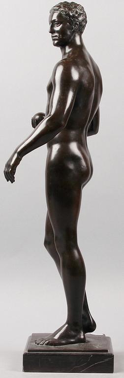 SKULPTUR, patinerad brons, sign M. Herm. Fritz.