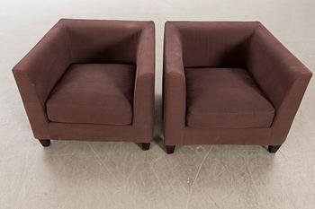 Meridian armchairs, Two pcs, later part of the 20th century.