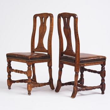 A set of six late Baroque chairs by A. Thunberg (master 1768).