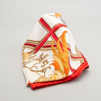 An Hermès silk scarf ""Caraïbes"" by Christiane Vauzelles.