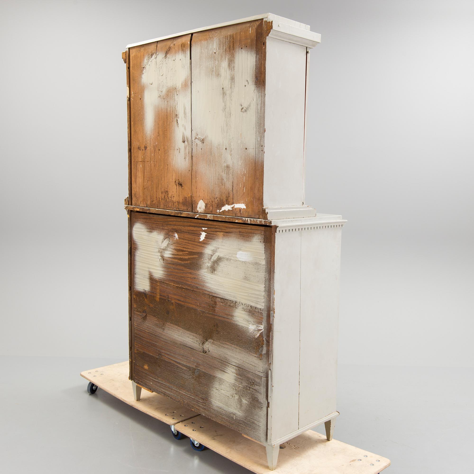 A early 19th century Gustavian cupboard.