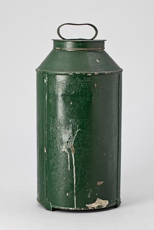 APOTEKSBURK, med lock, zink, "Tuber Jalapae". 1900-tal.