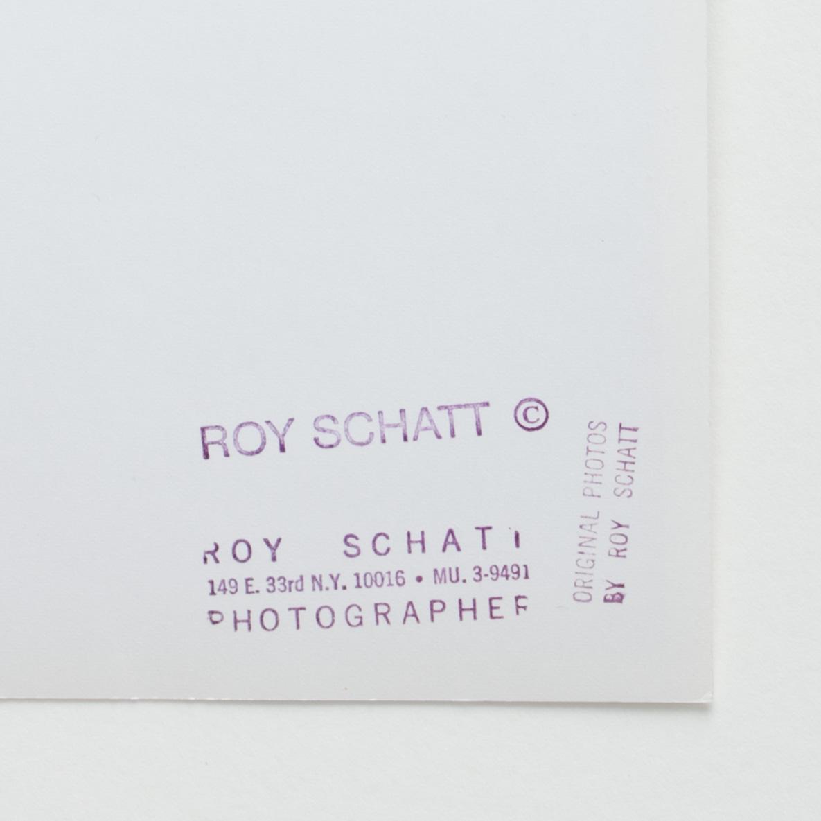 ROY SCHATT, silvergelatinfotografi, stämpel a tergo samt sign med blyerts.