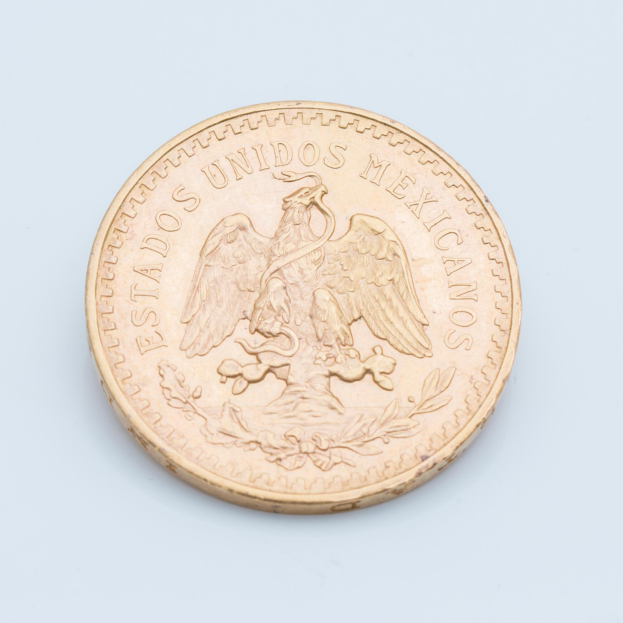 50 PESO GOLD MEXICO COIN, 42 gr, 21.6 carat.