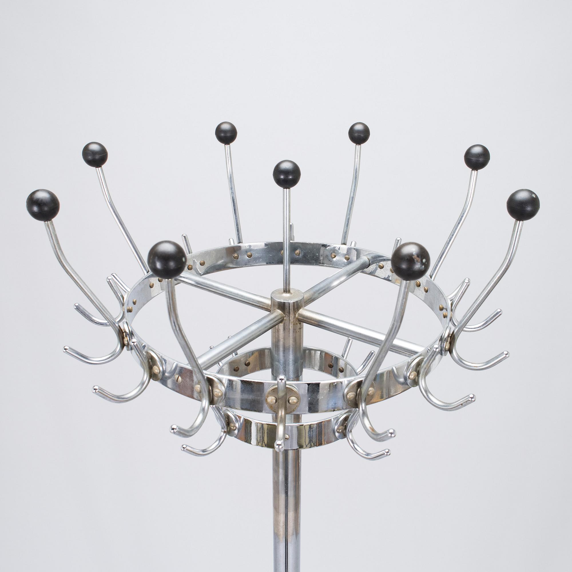 A 1960s coat rack, manufacturer Mako oy, Finland.