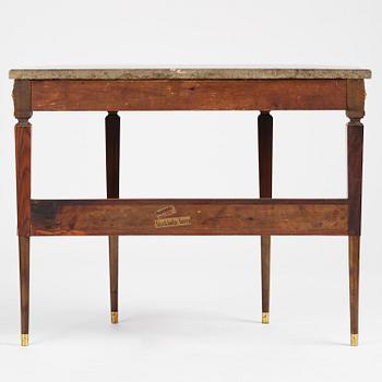 Konsolbord, utfört i Georg Haupts art, omkring år 1900, Gustaviansk stil.
