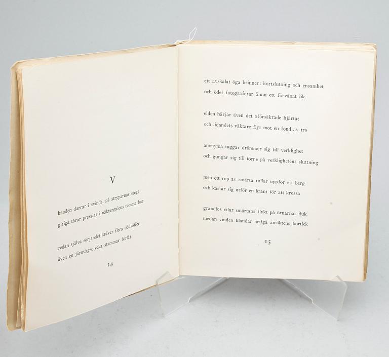 BOK. "Mannen utan väg" Erik Lindegren 1942.