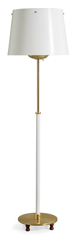 A Josef Frank brass and white lacquered floor lamp, model 2564/1.