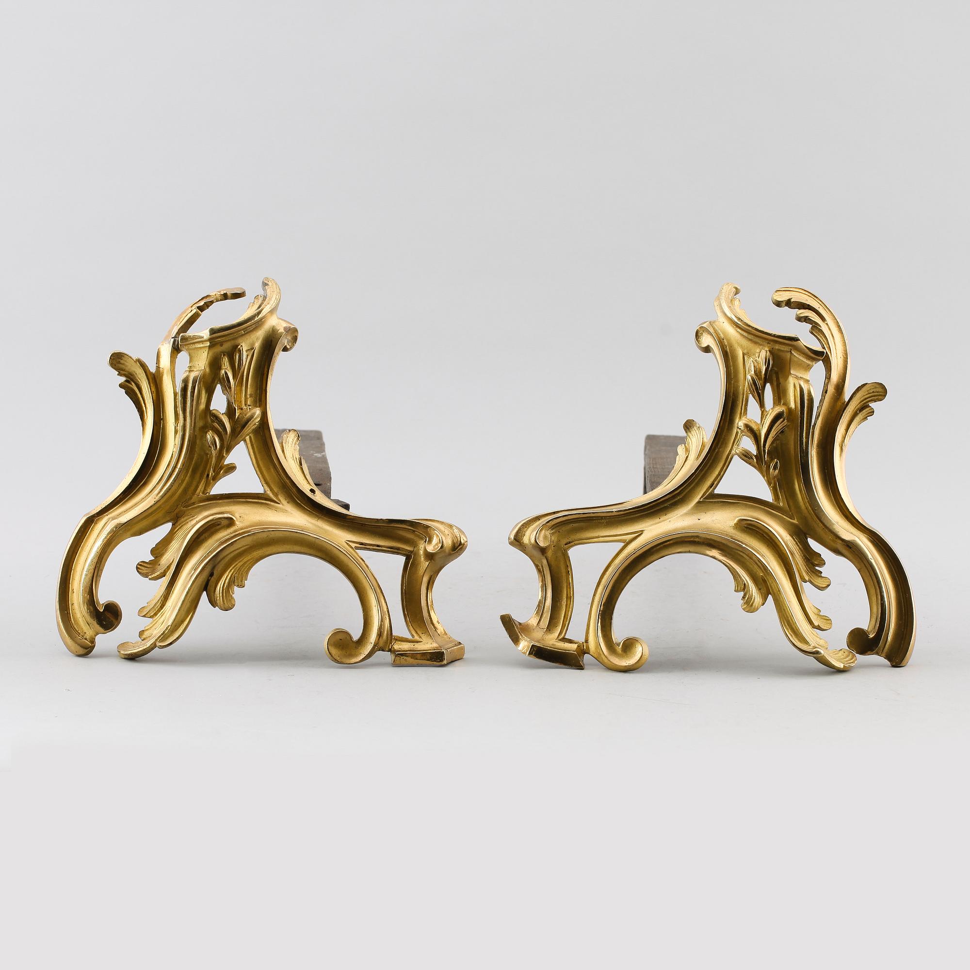 ELDHUNDAR, 1 par, rokoko, 1700-tal.