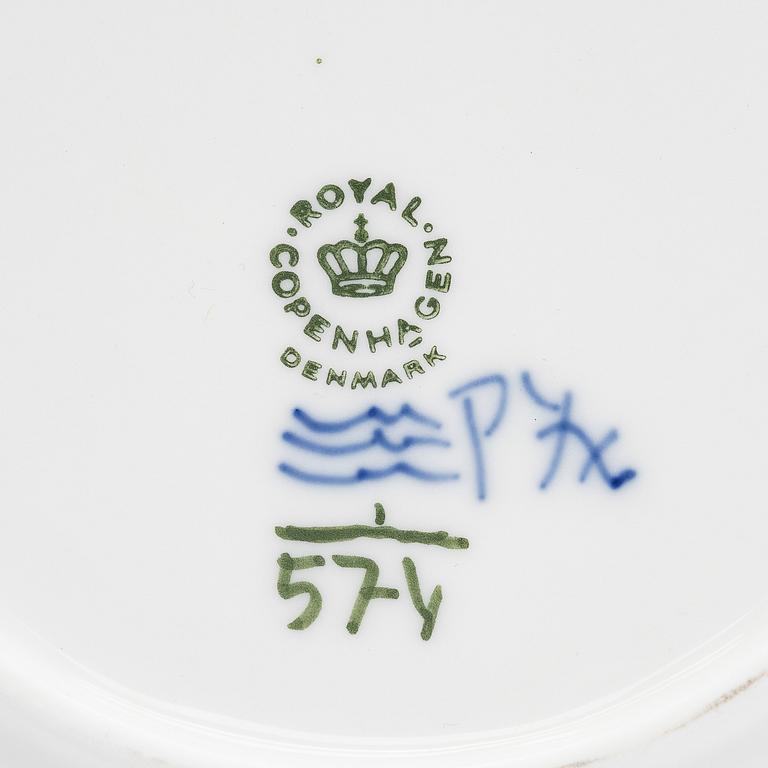 Royal Copenhagen, teservis, porslin, 11 delar "Musselmalet".