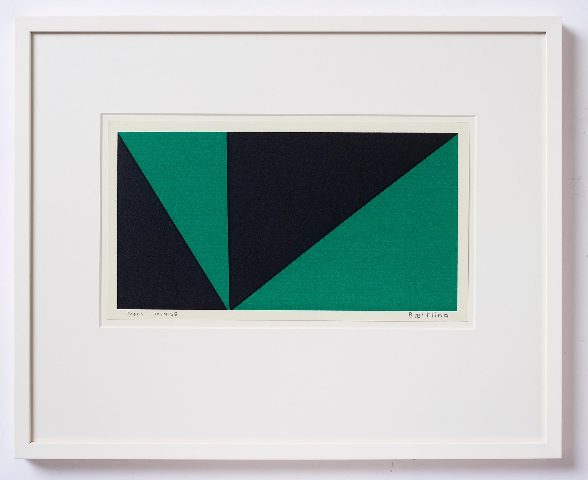 Olle Baertling, silkscreen in colours, 1954-68, signed 3/300.