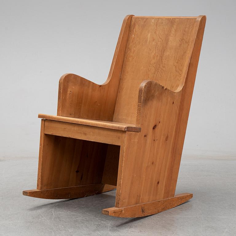 Axel Einar Hjorth, a rocking chair, version of the  "Lovö" model, mid 1900's.