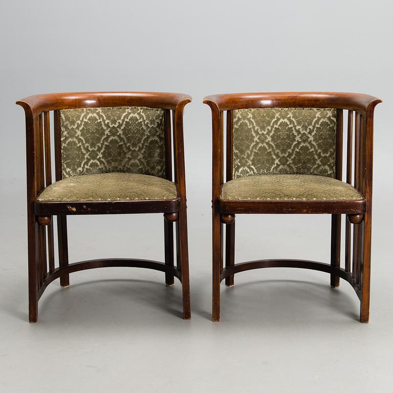 An early 20th century 3 piece sofa suite by Josef Hoffman for  Jacob & Josef Kohn, Wienna, Austria.