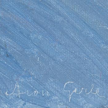 A Stockholm Söder street scene by ARON GERLE, oil on canvas, signed.