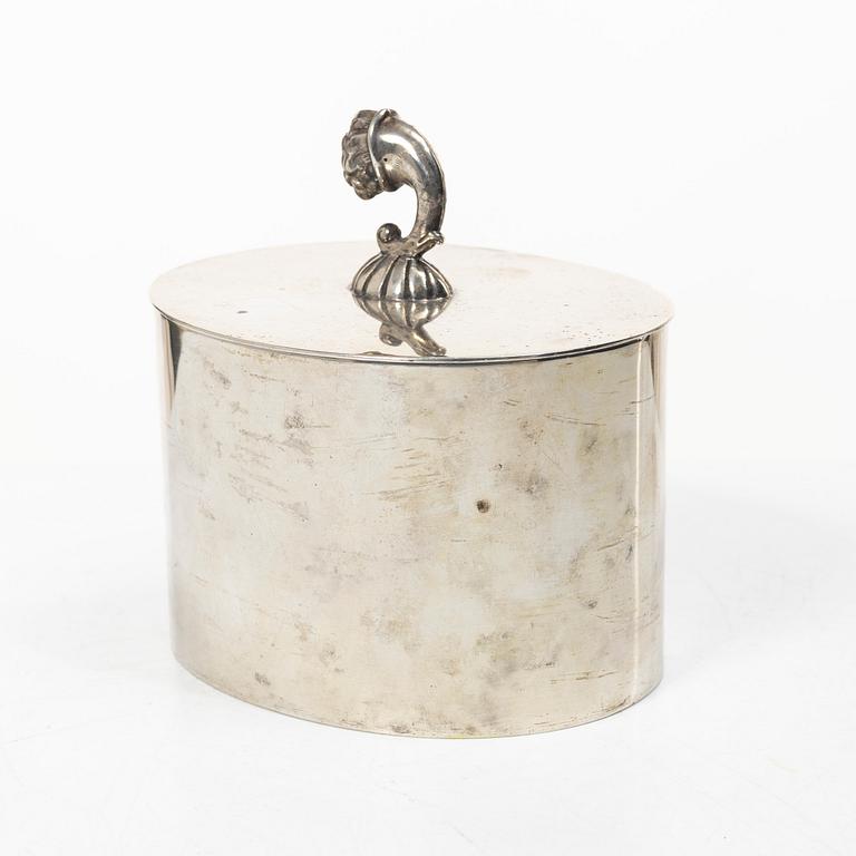 Guldsmedsaktiebolaget (GAB), Ask med lock, silver, Stockholm 1935.