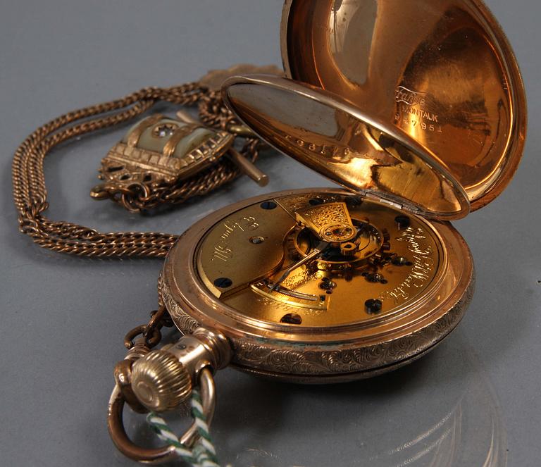FICKUR MED KEDJA, Elgin Natl Watch Co.