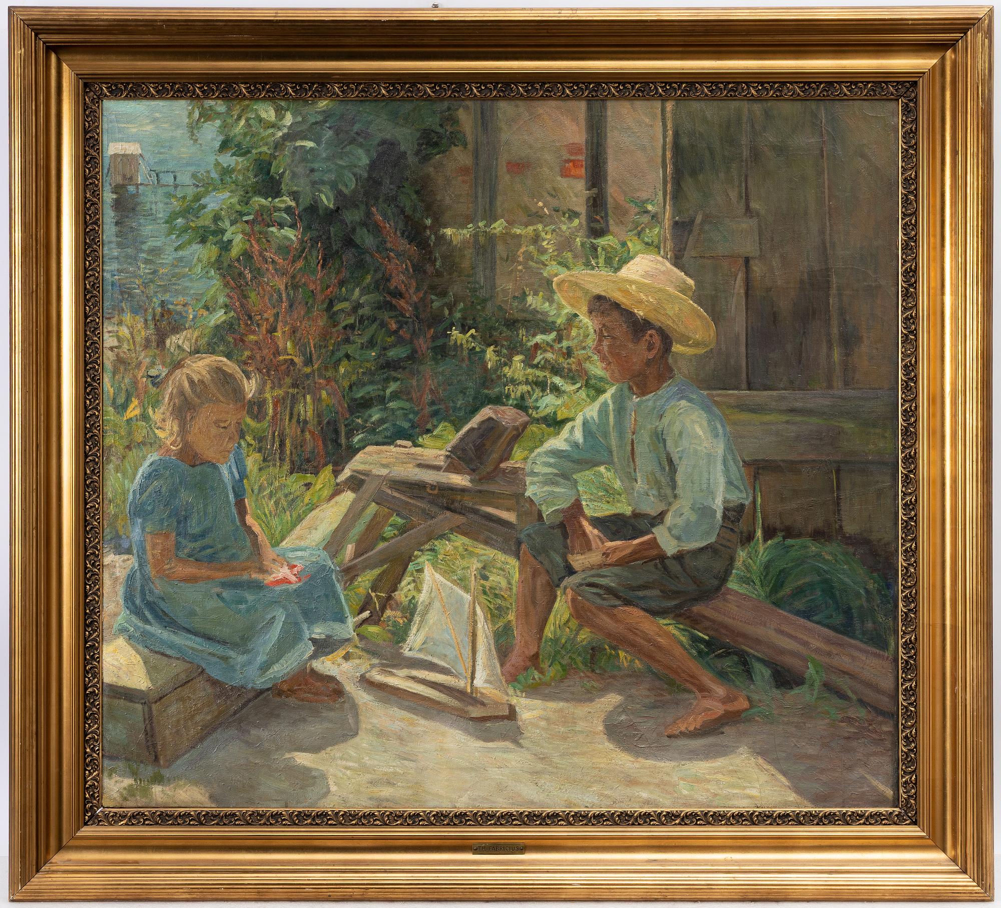 Theodor Fabricius, attributed to, Playing children.