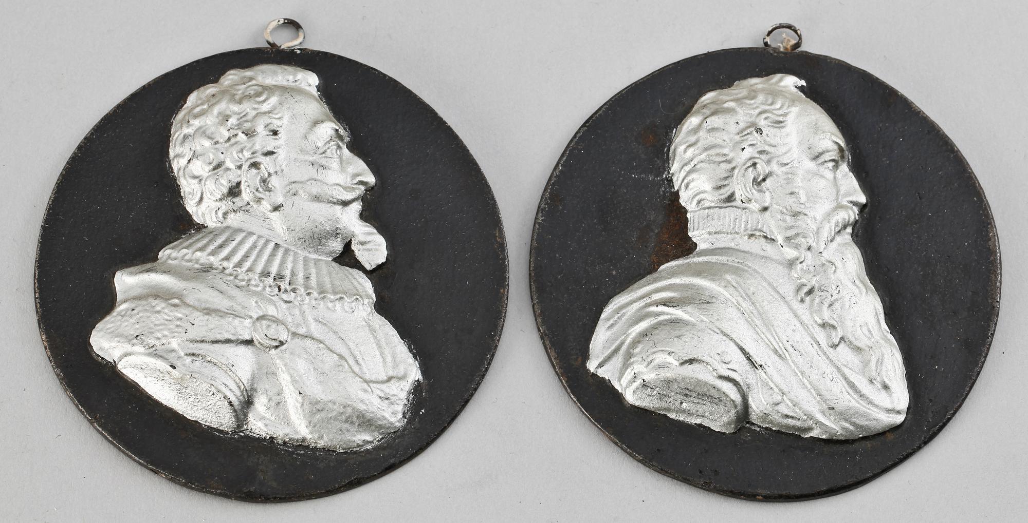 MEDALJONGER, 19 st, gjutjärn, Sverige 1800-tal.