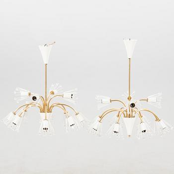 Emil Stejnar, a pair of ceiling lamps from the second half of the 20th century.