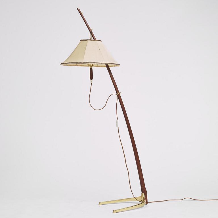 Floor lamp, J. T. Kalmar (1884-1968), model 2076, 'Dornstab', Vienna, Austria, mid-20th Century.