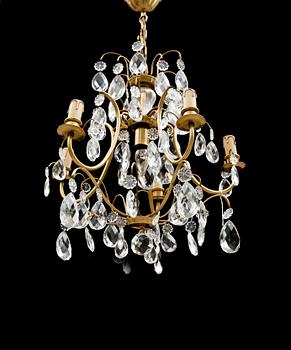 LJUSKRONA, barockstil, 1900-talets mitt. Höjd ca 55 cm.