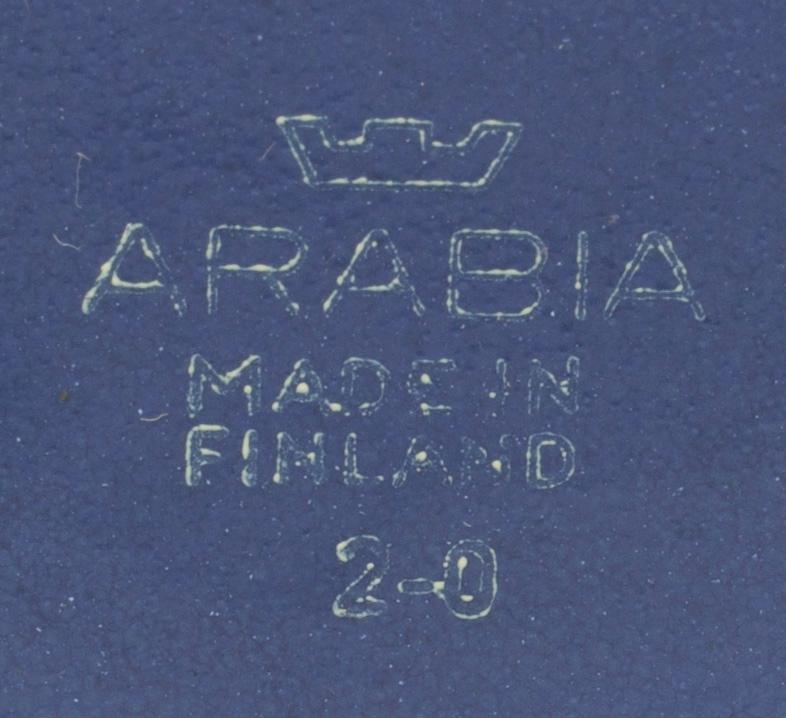 MATSERVIS, 19 delar, "Kilta", Arabia, 1900-talets mitt.