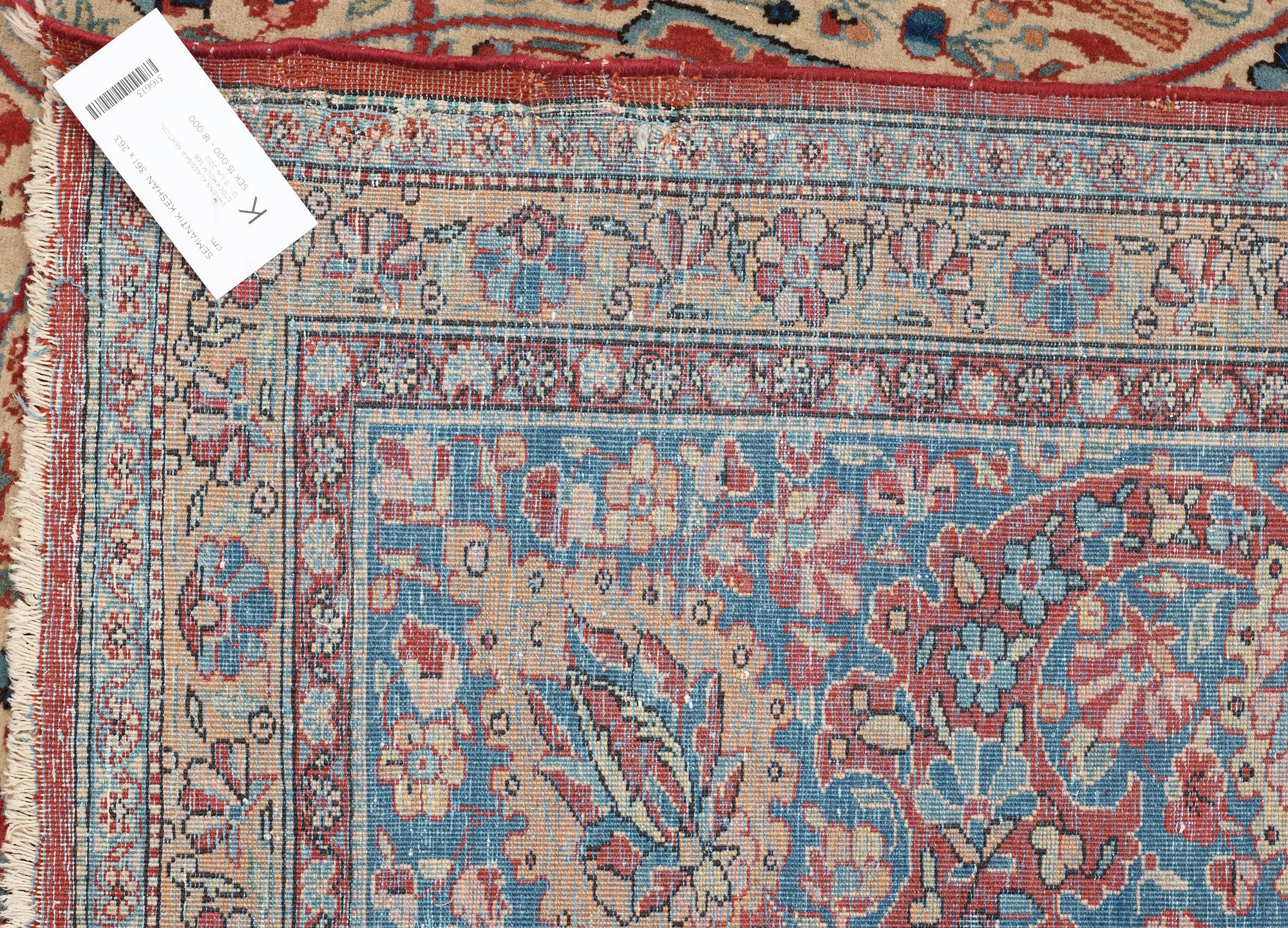 SEMI-ANTIQUE KASHAN. 361 x 263 cm.