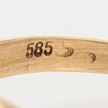 Ring, briljantslipade diamanter, 14K guld.