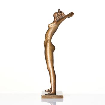 Stig Blomberg, skulptur, "Fritidsflickan", även kallad "Våren", brons, Ystad-Metall.