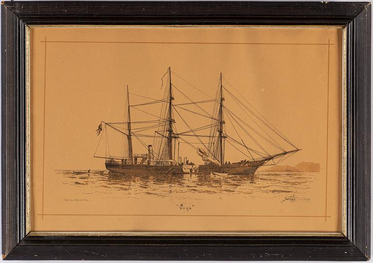 JACOB HÄGG, fotolitografi, signerad och daterad 1879 i trycket.