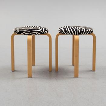 Two Alvar Aalto 'Model 60' stool, for Artek, Finland, late 20th century.