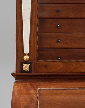 Writing cabinet,  by Johan Söderberg (instrument maker under the carpenter's guild in Stockholm 1803-1820) Empire,