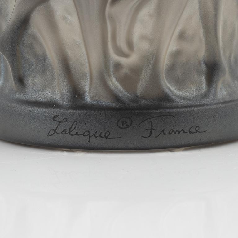 René Lalique, a glass vase, 'Bacchantes', France, signed.